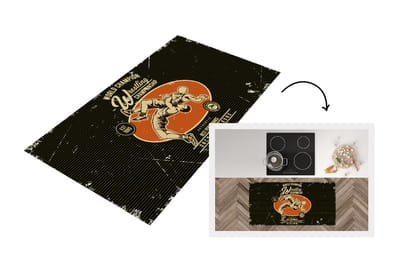 Keukenloper - Loper keuken - Vintage - Worstelen - Sport - 120x60 cm - Keukenloper vinyl