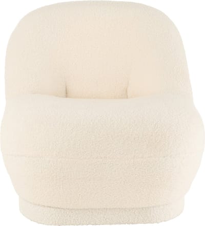 J-Line zetel Teddy Bouclé - velvet - wit