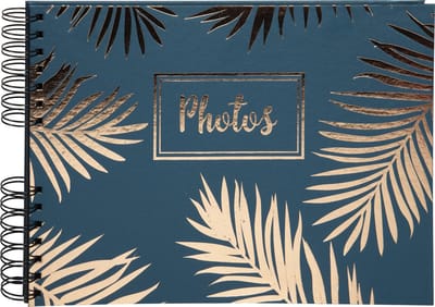 Exacompta Fotoalbum PALMA - spiraalgebonden - 50 zwarte pagina's - 32x22cm - Blauw - 16207E
