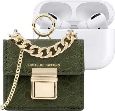 IDEAL OF SWEDEN, Hoesje geschikt voor Apple AirPods Alle Generaties - Cleo Series met Verstelbare Schouderband, Groen