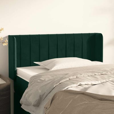 vidaXL - Hoofdbord - met - randen - 83x16x78/88 - cm - fluweel - donkergroen