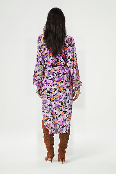 Fabienne Chapot Willow Dress Cookie Caramel/grape Maat: 34 | Blousejurken Outlet | Dames | Bruin