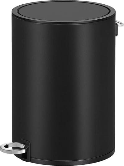 3 liter afvalbak voor badkamer - softclose deksel - uitneembare binnenbak - zwart
