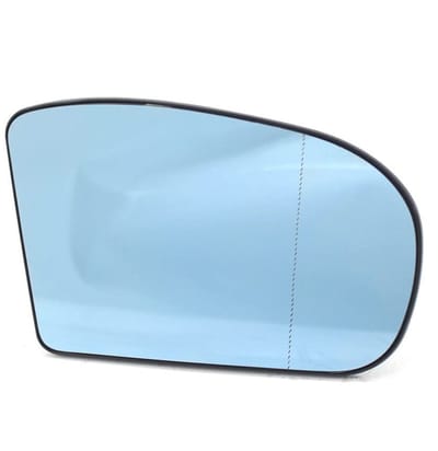 Dailygoods - Riloer auto links/rechts spiegelglas, achteruitkijkspiegel vervanging met verwarmingsfunctie, voor M-ercedes B-enz W203 W211, blauw/wit, 2038100121 2038101021