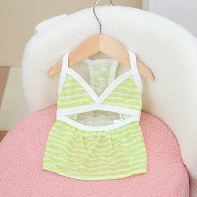 Zomer Huisdier Streep Zwempak Kleding Huisdier Bikini Set Zwempak Teddy Stranddoek Hondenkleding Huisdier Zwempak Hond Jurken L