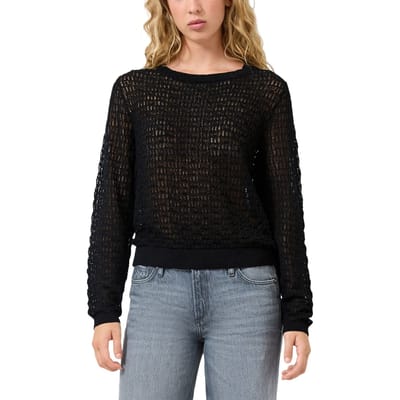 s.Oliver -qs Pullover Black Maat: S | Longsleeves Outlet | Dames | Zwart