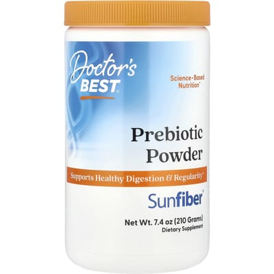 Doctor's Best, Prebioticapoeder, Sunfiber®, Zonder smaak, 210 gram (210 g)