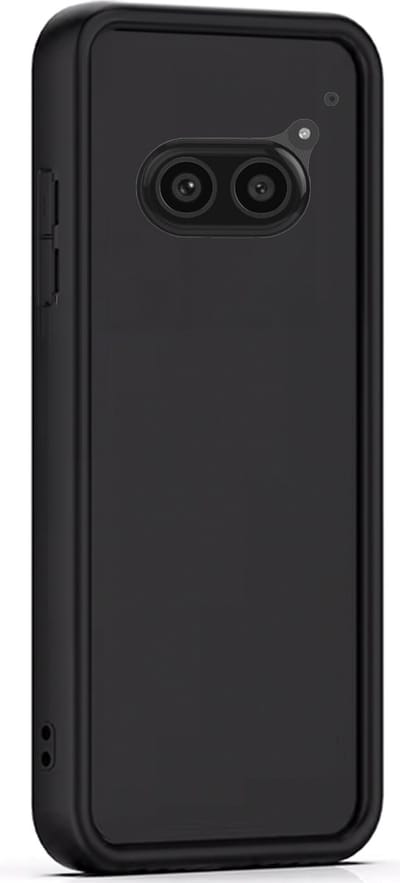 Hoesje geschikt voor Nothing Phone 2a / 2a Plus - Versterkte randen - Bescherming Camera & Scherm - Matte Design Jet Zwart
