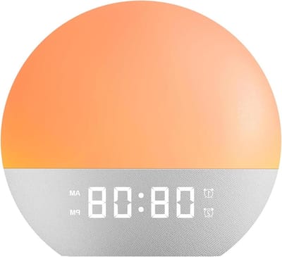 Wekker met Licht - Natuurlijke Wekker - Zacht Wakker Worden - Zonsopgang Simulatie - 1 kg - One Color