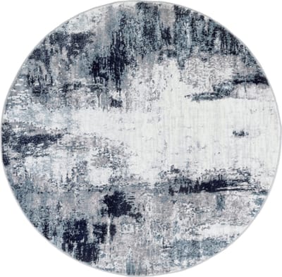 SURYA Giulia rond vloerkleed modern abstract navy
