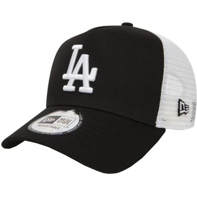 Los Angeles Dodgers Unisex volwassen New Era Trucker Cap (Zwart)