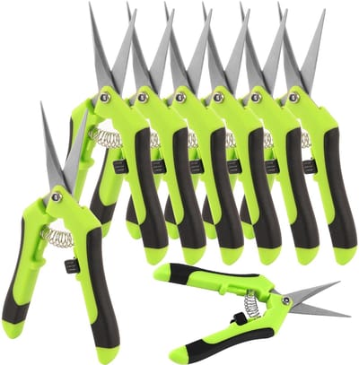 Dailygoods- Snoeischaar Professioneel - 8 Stuks - RVS - Antislip Handgrepen - Scherpe Snijkop - Voor Bloemen en Planten - Vermindert Vermoeidheid - Tuinschaar
