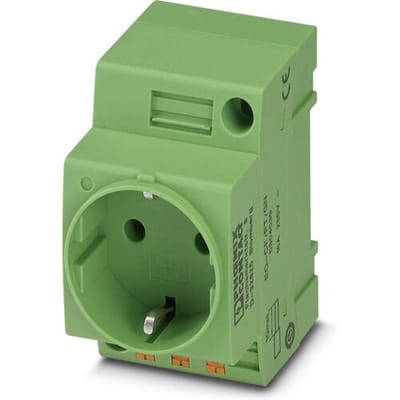 Contactdoos voor schakelkast Phoenix Contact EO-CF/PT/GN Groen (l x b) 60 mm x 45 mm
