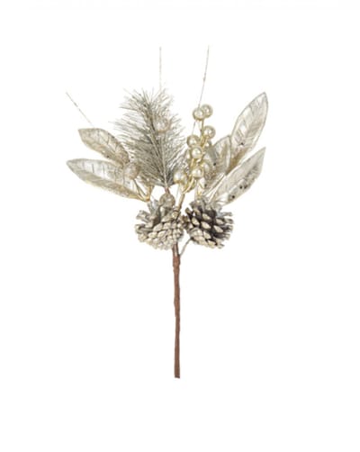 ARTYFETES - Schitterende gouden tak 28 cm met pailletten en bessen