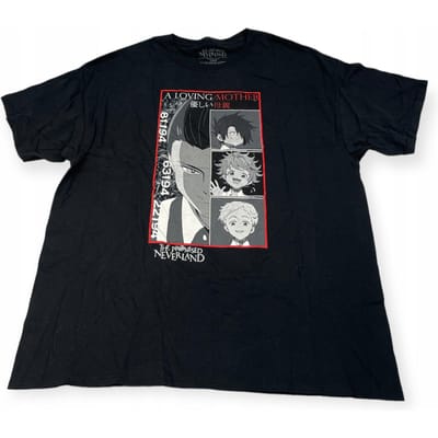 Koszulka T-shirt męski okrągły dekolt SPENCER'S THE PROMISED NEVERLAND XL gray