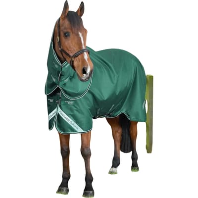 Outdoor paardendeken met halsbedekking Premier Equine Stratus 600D Series 100g