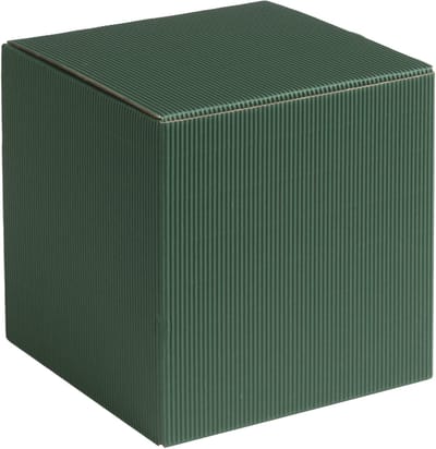 Cadeauverpakking vierkant-kubus karton 7x7x7cm DONKERGROEN (200 stuks)