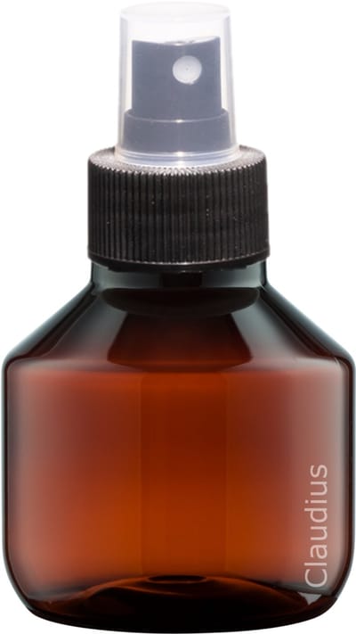 Lege Plastic Fles 50 ml PET Amber bruin - met zwarte verstuiverdop - set van 10 stuks - Navulbaar - Leeg