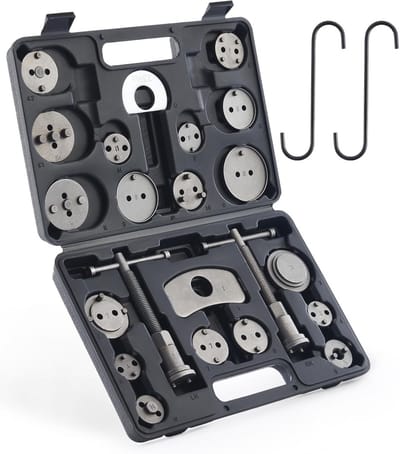 Remzuiger terugstelset - 24-delige remklauw compressie gereedschapsset met 18 adapters voor schijfremmen en koffer