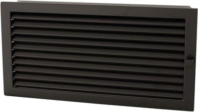 Warmeluchtrooster - Ventilatierooster - Haard Afwerking - Regelbaar Rooster - 45x23 cm - Zwart