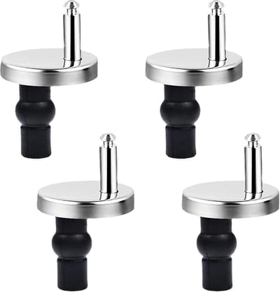 Allecta - Toiletbril Schroevenset - Roestvrijstalen Moerschroeven - Accessoires Toiletdeksel - Reserveonderdelen - Scharnieren Standaard Toiletbillen - 4 Sets