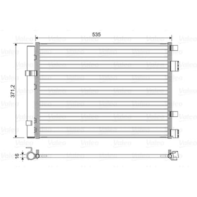 Condensator, airconditioning VALEO 822610