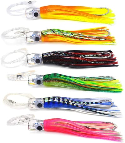 Dailygoods- Vislokaas 6 Stuks - Uitgerust Trolling Kunstaas - Marlijn/Tonijn/Dolfijn - Zoutwaterbestendig - Professioneel Opgetuigd - 17cm
