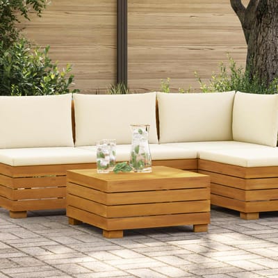 vidaXL - Tuin - Bijzettafel - Massief - Acacia - Hout - Bruin - 60 - x - 60 - x - 30 - cm