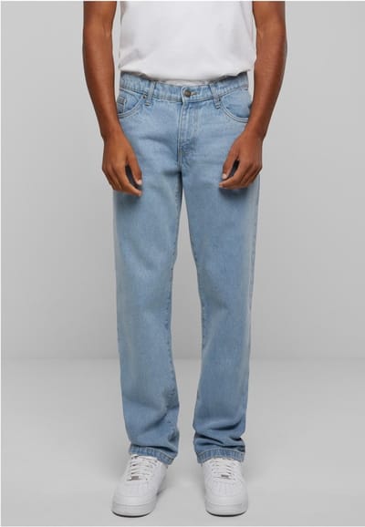 Urban Classics - Heavy Ounce Straight Fit Jeans Broek rechte pijpen - Taille, 40 inch - Blauw