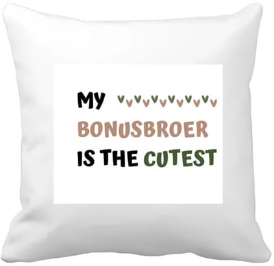Akyol - my bonusbroer is the cutest Kussen hoes - Broer - schattige bonusbroer - verjaardagscadeau - verjaardag - cadeau - cadeautje voor broer - broer artikelen - kado - geschenk - gift - 40 bij 40 cm