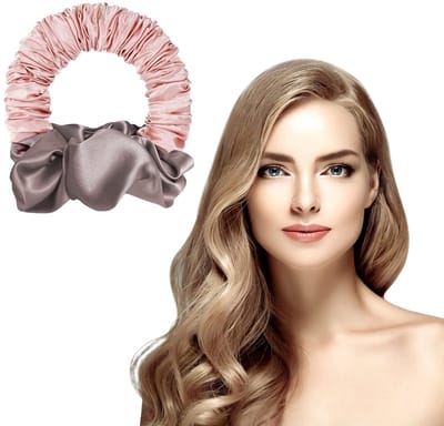 Dailygoods - Heatless Curling Rod - Krultang zonder Hitte - Zacht en Comfortabel - Roze - Slaap Rollers - Perfect voor Lang en Halflang Haar