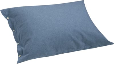 Yumeko kussensloop flanel denim blauw 60x70 - Biologisch & ecologisch - 1 stuk