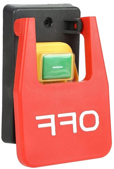 Noodstopschakelaar - Magnetische schakelaar - Apparaten Beveiligen - Onderspanningsbeveiliging - 15 A 250 V - Rood