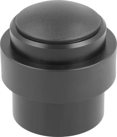AMIG Deurstopper/deurbuffer - 1x - D30mm - inclusief schroeven - mat zwart