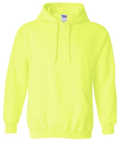 Gildan Zware Blend Volwassen Unisex Hooded Sweatshirt / Hoodie (Veiligheid Groen)