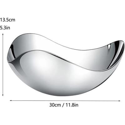 Roestvrij Staal Grote Serveerschaal Metalen Schaal Fruitplateau Opslagbord voor Woonkamer Eettafel Huisdecoratie Scandinavisch