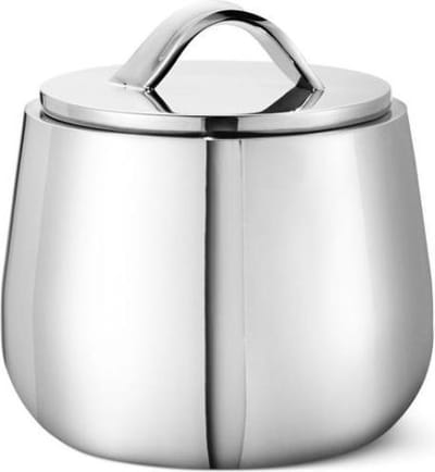 Georg Jensen Suikerpot Helix 8,5 X 7,4 Cm Rvs Zilver