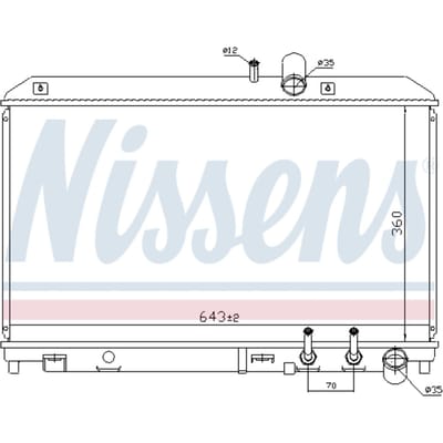 Radiator, motorkoeling NISSENS 68529