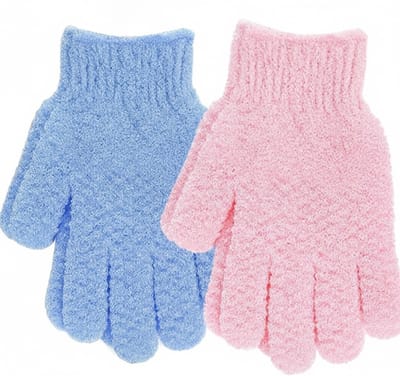 Famanu – Peelinghandschoenen set van 4 stuks geschikt voor scrubben en reinigen van lichaam en rug