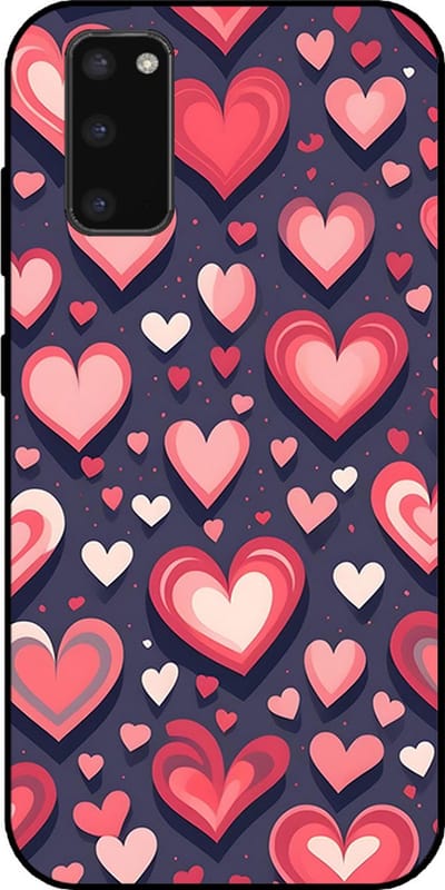 Smartphonica Telefoonhoesje Geschikt voor Samsung Galaxy S20 Plus met Hartjes Opdruk - TPU Backcover Case With Heart Design geschikt voor Samsung Galaxy S20 Plus