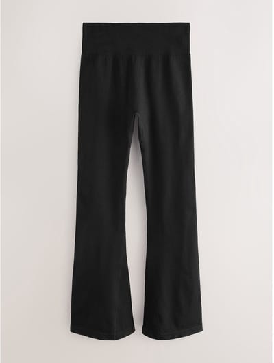 Next - Dames - Geribbelde kickflare leggings - Zwart