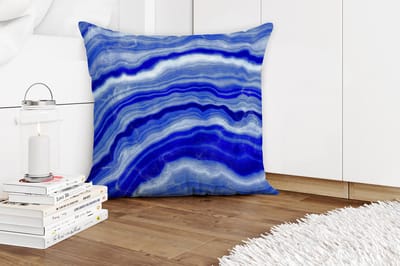 Sierkussens - Kussentjes Woonkamer - 60x60 cm - Agaat steen - Blauw