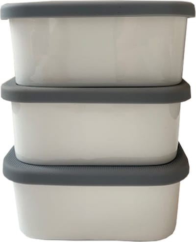 Serax vershouddoos porselein met siliconendeksel 13 cm - set van 3