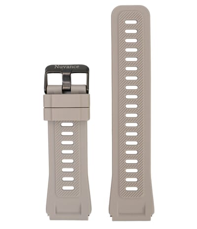 Nuvance Horlogebandje - Horlogebandjes 22mm - Horlogebandjes Dames en Heren - Grijs