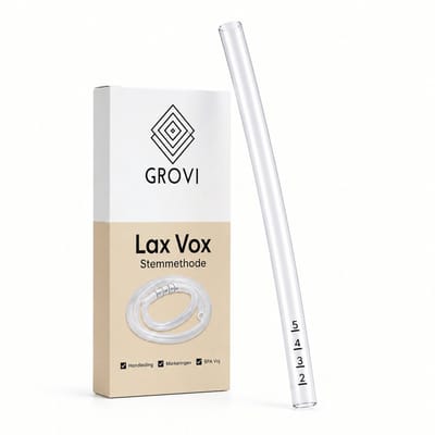 Grovi Bubbelrietje Lax Vox Stemmethode - Zangslang - Siliconen Slang - Bubbelen - Set - 35cm - Vaste Duidelijke Markeringen - Incl. Handleiding