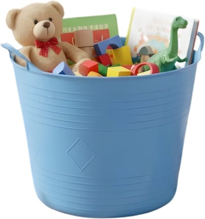 Storage solutions speelgoedmand - blauw - 27 l - kunststof - 42 x 35 cm - opbergmand