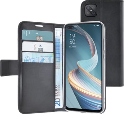 Azuri walletcase - magnetic closure & 3 cardslots - zwart - Oppo Reno 4 Z