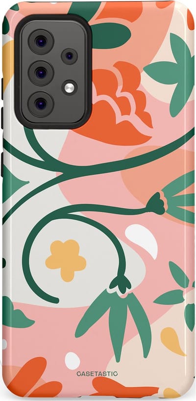 Casetastic Hoesje Geschikt voor Samsung A52 (4G/5G/s) - Stijlvolle Beschermende Duo-layer Case - Bloesem Pastels
