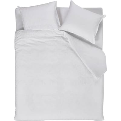 Beddinghouse Milky dekbedovertrek - Effen - Tweepersoons - 200x200/220 cm - Wit