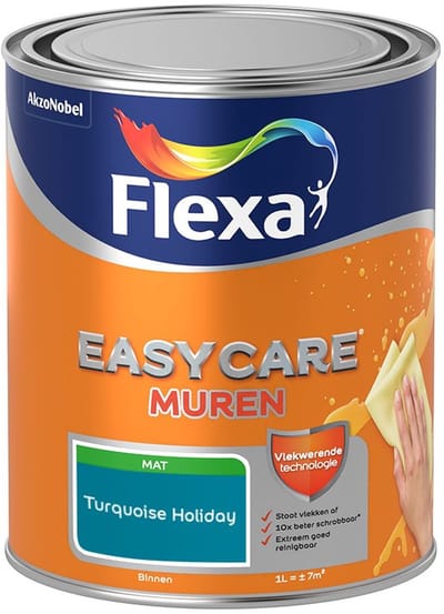 Flexa - Easycare Muren - Turquoise Holiday - Mengverf - 1 L